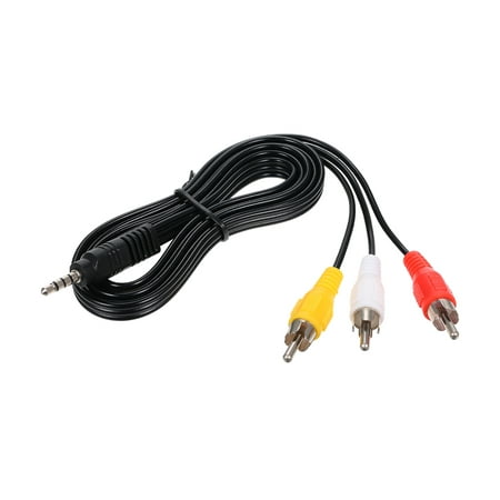 3.5mm RCA Audio Video Cable 3.5mm Jack to 3 RCA Male AV Wire Cord 1.2M DV MP4 (Best Speaker Cable For The Money)