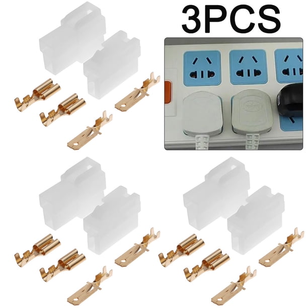 Conector Alimentación Radio 2 Pines Tipo T 3 Piezas para VHF/UHF Yaesu Icom