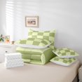 thumbnail image 6 of Castle Fairy Mid Century Checkered Bedding Comforter Set,Geometric Plaid King Bedding Sets, 6 of 8