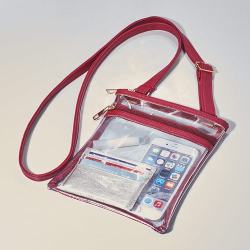 stadium approved clear crossbody bag