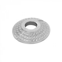 Radiator Flange Satin Finish Triple Roped 3/4" (IPS) pipe flange: 1" inside diameter; 3-1/8" outside diameter