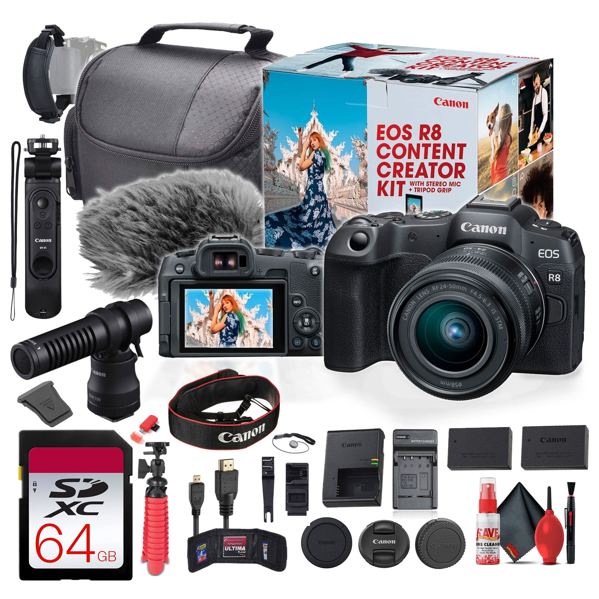 Canon EOS R8 Camera Content Creator Kit with RF 24-50mm F/4.5-6.3