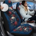 thumbnail image 2 of Uorisanigo Car Seat Covers 2 Pcs - High Back Front Seat Covers All Weather Flower Skull Car Seats Cover Comfort & Protection for Truck,SUV,Sedan,Van, Cars Accessories, 2 of 7