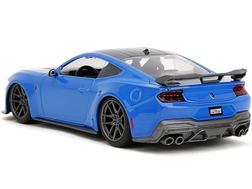 Jada 2024 Ford Mustang Dark Horse Blue Metallic with Black & Gray Stripes Bigtime Muscle Series 1-24 Diecast Model Car(Selections May Vary)