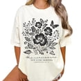 thumbnail image 2 of His Mercies Are New Every Morning Unisex Comfort T-Shirt – Christian Floral Bible Verse Tee, 2 of 6