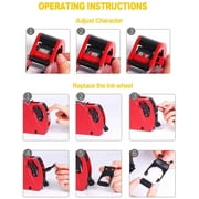 MX-5500 8 Digits Price Tag Gun with 5000 Sticker Labels and 3 Ink Refill, Label Maker Pricing Gun Kit Numerical Tag Gun (Red )