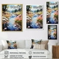 thumbnail image 4 of Designart "The Urban Symphony Of Tranquil Lakes And Rivers" Landscape Lake River Floater Framed Wall Art Prints, 4 of 5