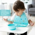 thumbnail image 3 of Bumkins Baby Silicone First Feeding Set w/ Bowl, Lid & Spoon for Ages 4 months+ (Blue), 3 of 6