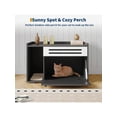 thumbnail image 3 of Qinaqin 31.5-inch Moderno Pet Cat Litter Caja Enclosure Gabinete Concealed de Profundidadsign con Vent Puerta Left-Side Almacenamiento Cajón Estante Raised Legs y Top Protectors para All Kinds Cats, 3 of 7