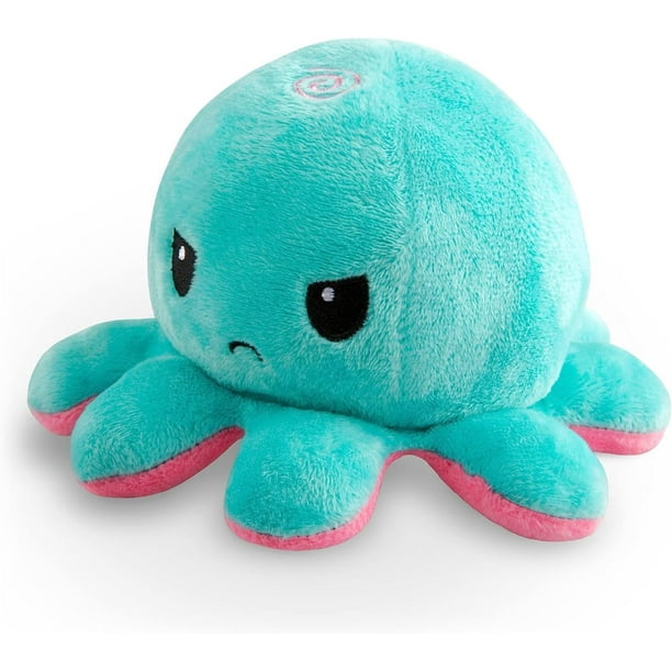 TeeTurtle The Original Reversible Octopus Plushie Pink Aqua