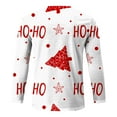 thumbnail image 5 of Mens Christmas Fall Tops Graphic Long Sleeve Christmas Letter Print Men Fall Clothes,Hot Pink,XL, 5 of 5