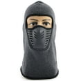 thumbnail image 3 of EZGO Balaclava Full Face Mask Unisex Winter Fleece Windproof Ski Mask Warm Ninja Mask, Gray, 3 of 9