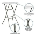thumbnail image 4 of 32-Inch Round HighTop White Plastic Bar Height Cocktail Table, 4 of 4