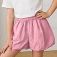 thumbnail image 4 of Maqroz Girls Bloomer Shorts Elastic Waist Casual Summer Shorts Solid Color Loose Fit Comfortable Bottoms 4-15 Years, 4 of 9