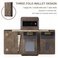 thumbnail image 2 of Back Wallet Case for Google Pixel 7 Pro, Detachable Card Slots Holder Kickstand Magnetic Closure Cover with Premium PU Leather Soft Silicone Shockproof Drop Resistant Protective Case,Coffee, 2 of 9