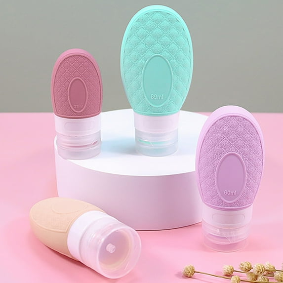 Visland 38ml/60ml/90ml Travel Tube Lidded Airtight Non-transparent Refillable Travel Size Silicone Lotion Bottle Household Supplies 