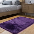 thumbnail image 3 of REGALWOVEN Faux Fur Area Rug Shaggy Floor Mat, Purple 2x3 Feet Rectangle, 3 of 8