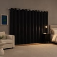 thumbnail image 2 of Sun Zero Graham 2-pack Dual-Sided Magnetic Closure 100% Blackout Grommet Curtain Panel Pair, 40"W x 95"L, Black, 2 of 10