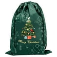 thumbnail image 2 of Christmas Drawstring Bags,Stand Up Gift Bags,Sacks Xmas Wrapping Storage Bags for Christmas Candy Goodie Holiday party Favors,Xmas Holiday Party Decoration Supplies(Green,11.81 x 15.75 Inch), 2 of 5
