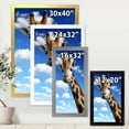 thumbnail image 4 of Designart 'A Giraffe On A Blue Sky Portrait' Farmhouse Framed Art Print, 4 of 4