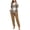 Khaki, variant on Maplenight Fleece Pajamas for Women Set Oversized Thermal Winter Sleepwear Long Sleeve Plaid Pjs and Joggers 2 Piece Lounge Sets