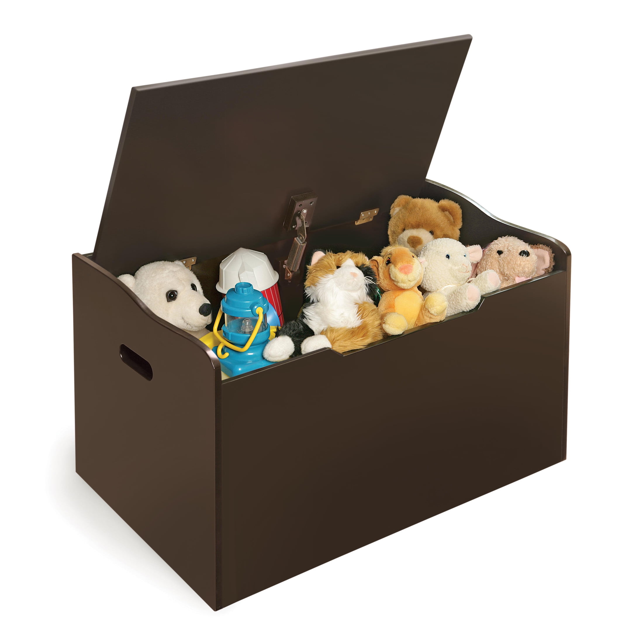 Badger Basket Child's Wooden 25 gal Bench Top Toy Box, Espresso