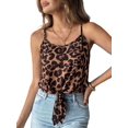 thumbnail image 2 of Women'S Tank Tops 2025 V Neck Adjustable Spaghetti Strap Sleeveless Camisole Summer Basic Blouse Coffee Color L, 2 of 9