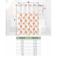 thumbnail image 6 of No Hook Shower Curtain with Snap in Liner, Summer Orange Starfish Texture White Hotel Shower Curtains for Bathroom, Washable Shower Curtain Liner Set with Mesh Top Window, 48"x72", 6 of 6