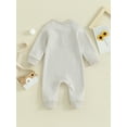 thumbnail image 3 of Bagilaanoe Newborn Baby Girl Boys Fall Jumpsuit Solid Color Long Sleeve Bodysuit 3M 6M 9M 12M Infant Waffle One Piece Romper, 3 of 8