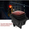 thumbnail image 2 of Interrupteur 4 Broches On-Off - Bascule Pièces/Jeu Noir Étanche 2 Positions Lampe Rouge Vert, 2 of 5