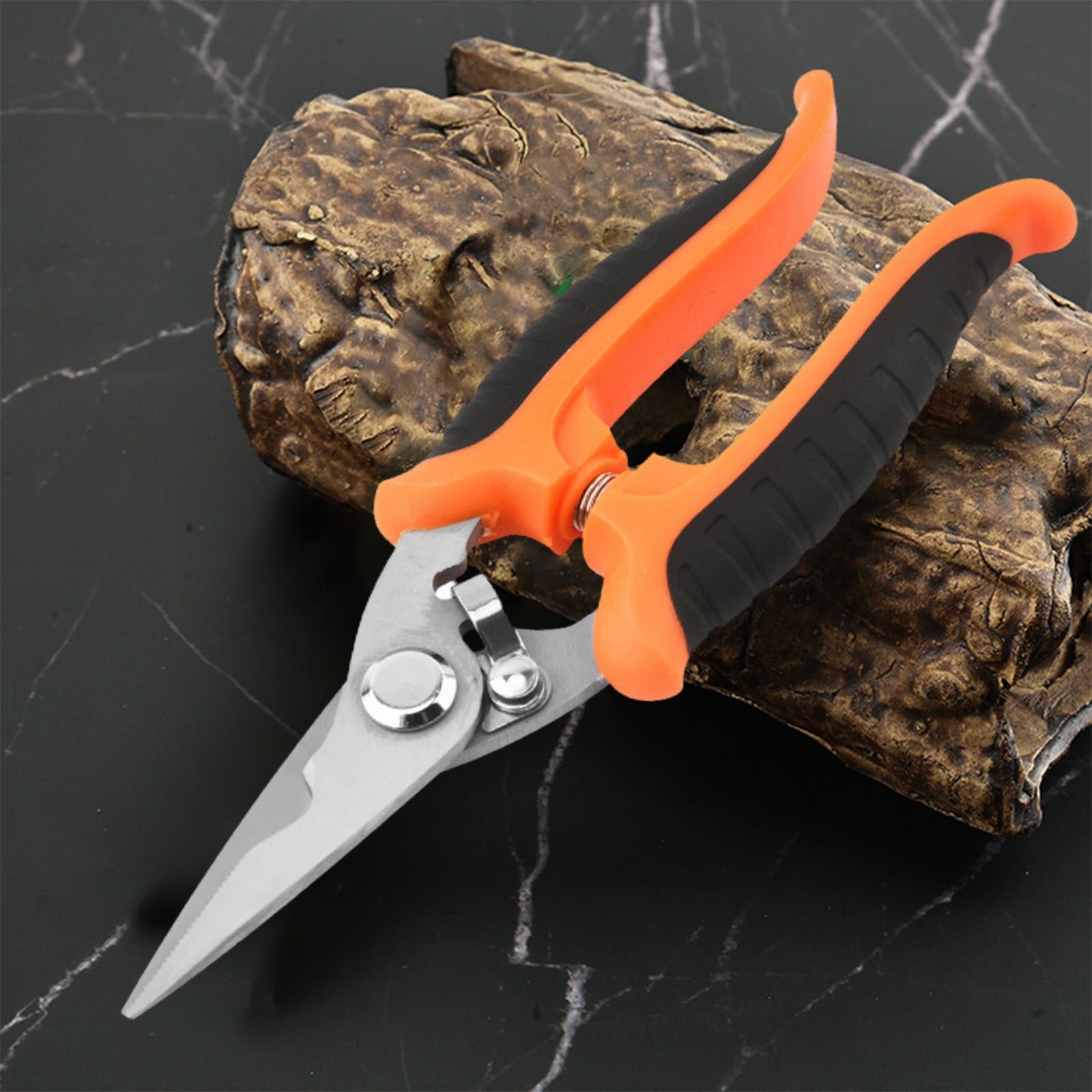 Holloyiver Aviation Tin Snips, 8 Inch Heavy Duty Metal Cutter, Straight Shears with Stainless Steel Blade & Comfort Grips, Multifunction Cutting of Branches, Cable Wires, Thin Iron, Cardboard