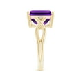 thumbnail image 3 of ANGARA Natural 4 Ct. Amethyst with Diamond Classic Ring in 14K Yellow Gold for Women (Ring Size: 3.5), 3 of 9