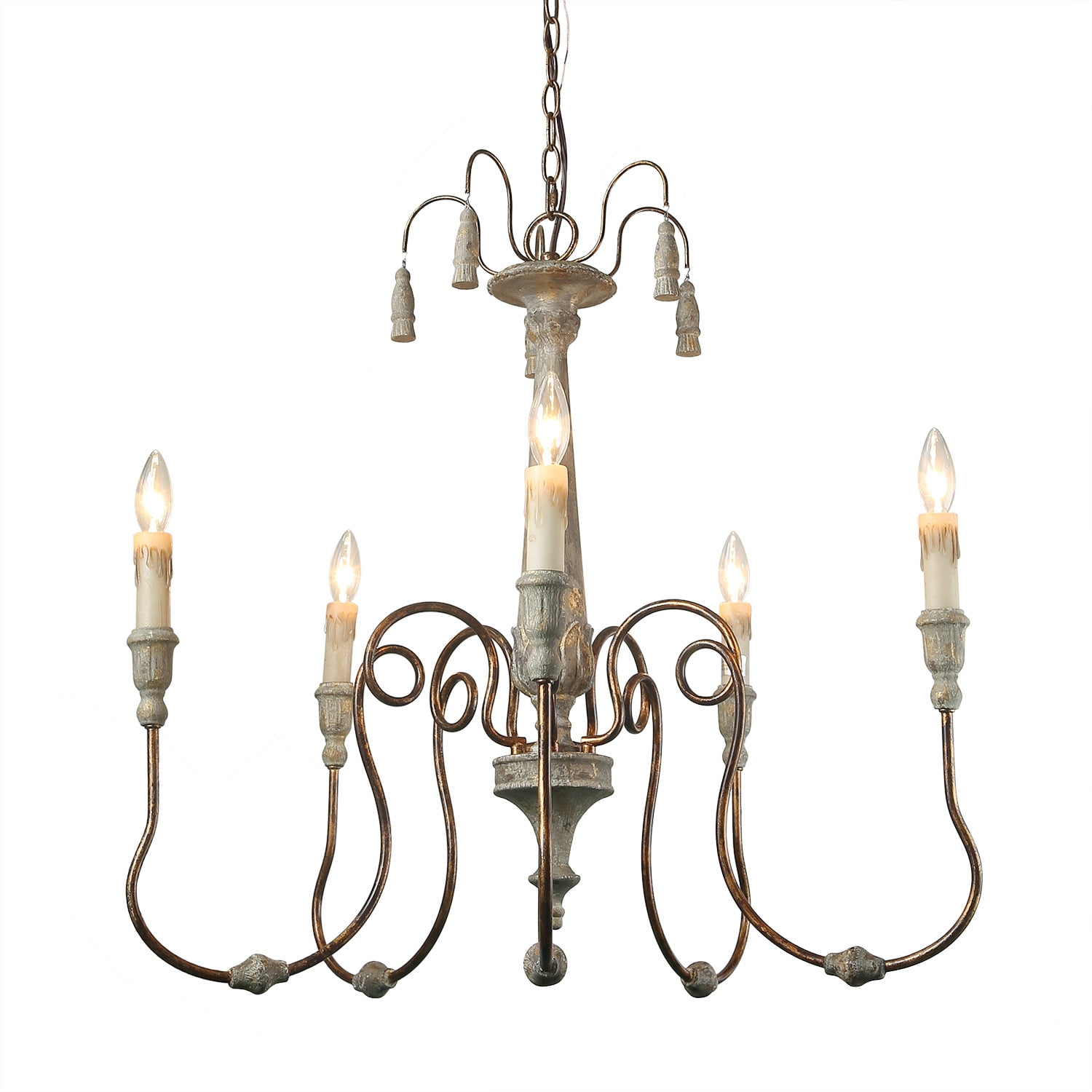 LNC French Country Chandeliers for for Living and Dining Rooms ...
