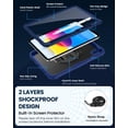 thumbnail image 6 of Lmcpa Case for iPad (A16) 11th Generation 11 inch 2025, iPad 10th Generation 10.9 inch 2022 with Pencil Holder, Shockproof Cover with Screen Protector/360° Rotate Hand Strap/Stand, Blue, 6 of 7