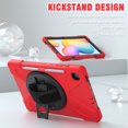 thumbnail image 6 of for Samsung Galaxy Tab S6 Lite Case 10.4 inch SM-P610/P613/P615/P619, 360 Hand Strap, Shoulder Strap, Kickstand, Rugged Drop Protection, Red, 6 of 6