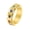 Gold-Rainbow, variant on Cute Colorful Paw Print Ring for Women Stainless Steel Pet Lovers Warm Healing Companionship Band Black-Rainbow Size 10