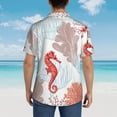 thumbnail image 6 of Beautiful Corals Sea Horse Hawaiian Shirts For Men, Summer Short-Sleeve Relaxed-Fit Button-Down Shirts Xx-Large, 6 of 9
