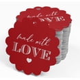 thumbnail image 4 of Inkdotpot 100 Pack Made With Love Text Favor Paper Tags Craft Real Silver Foil Hang Tags, 4 of 6