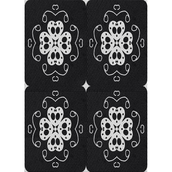 Ahgly Company Indoor Rectangle Patterned Black Novelty Area Rugs, 8' x 10'