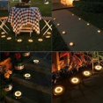 thumbnail image 4 of Paquete de 8 luces solares para exteriores, 16 LED, blanco cálido, IP65, focos empotrables impermeables para jardín, camino, césped, patio, patio, subterráneo, 4 of 5