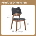 thumbnail image 2 of 5-Piece Dining Set With 42" Round Table and 4 Black PU Chairs for Dining Room, 2 of 8