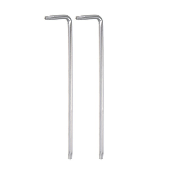 Uxcell T10 Tamper Proof Torx Wrench L Shape 3.58" Long Arm High Carbon Steel Hand Tool, 2 Pack