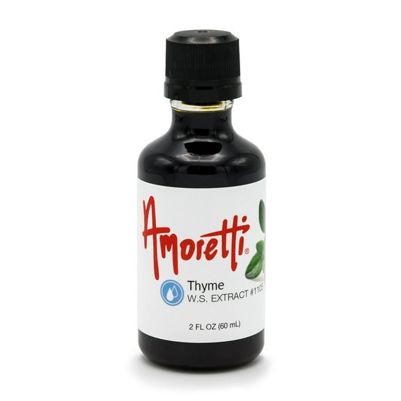 Amoretti - Thyme Extract Water Soluble 2 oz - Highly Concentrated & Perfect For Pastry, Savory, Brewing, and more, Preservative Free, Vegan, Kosher Pareve, Keto Friendly