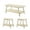 Off-White, variant on Roundhill Furniture Metz Mid-Century Modern Wood Shelf 3-Piece Coffee Table Set, Walnut Finish