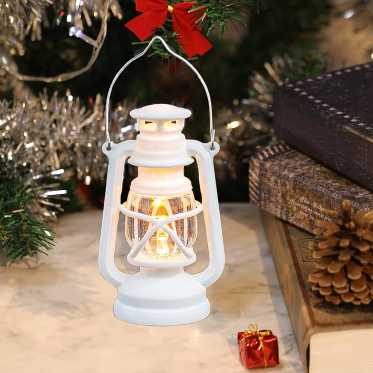 SLYNSHome Christmas Mini Lantern Decor,Hanging Small Vintage Oil