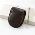 thumbnail image 3 of Wisewang Leather Cover Vintage Classic Pocketed Watch Box Watch Box Chain Chain Watch Storage Holder Bag brown+red 1Set, 3 of 6