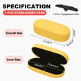 thumbnail image 2 of Estuche duro para gafas Uxcell, 1 paquete de estuche grande de cuero PU, organizador de gafas de sol con grano de lichi, amarillo, 2 of 7