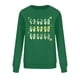 thumbnail image 2 of TaTaai 2026 Fall Women’s St. Patrick‘s Day Print Sweatshirt Round Neck Long Sleeve Loose Pullover Casual Solid Base Fashion Top Soft Polyester Daily Gift, 2 of 6