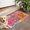 White-50, variant on Bohemian Floral Patchwork Non-Slip Entryway Door Mat,Boho Indoor Decor Durable Low Plush Door Mat,Washable Welcome Rug for Patio Hallway Home Decor 20x32 Inches