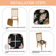 thumbnail image 4 of Pioneer Flower Seat Covers for Dining Room Chairs Set Of 4,Stretch Printed Washable Chair Seat Cover with Elastic Ties and Button,Removable Waterproof Couch Cushion Covers, 4 of 6